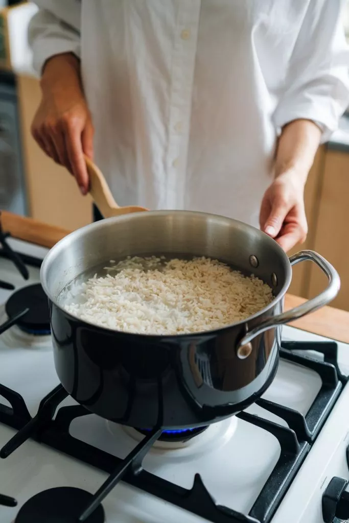 A Photo Of A Person Cooking Rice In A Po Bmhydlu Ruql6ckkvykx7g Gnr2dafxswkqwv9pf7zaew