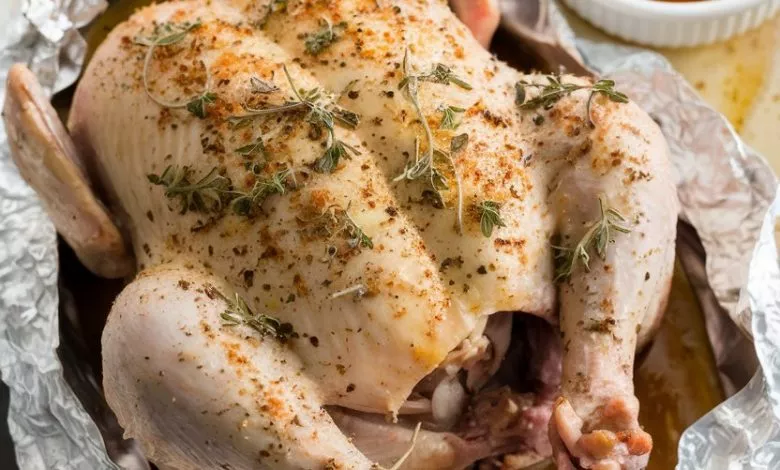 A Photo Of A Whole Chicken Wrapped In Fo 4crikjpktt2f1rkgyet Kq Kkggnwuirjknrzcqpihdyg