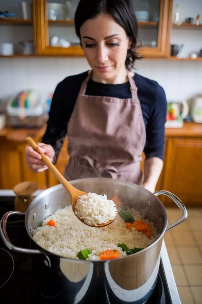 A Photo Of A Woman Cooking Rice She Is W Pebgbzmhqfmcdiuy4u2w9w Gnr2dafxswkqwv9pf7zaew