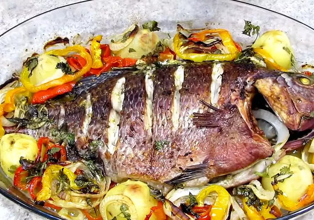 Tilapiya Zapecennaya V Dujovke S Kartoskoy